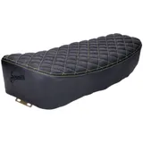 seat cover Schmitt diamond quilted, black / yellow for Simson S50, S51, S70 STT49207