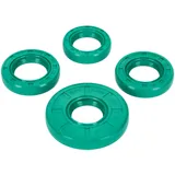 Oil seal set engine Schmitt Evolution FKM green with swirl direction for Simson S51, S53, S70, S83, Schwalbe KR51/2, SR50, SR80 Oil seal set engine Schmitt Evolution FKM green with swirl direction for Simson S51, S53, S70, S83, Schwalbe KR51/2, SR50, SR80