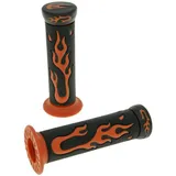 handlebar rubber grip set Flame black, orange VC12125