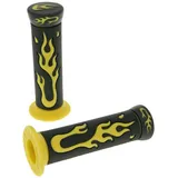 handlebar rubber grip set Flame black, yellow VC12128