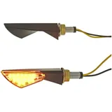 Indikator Blinker Set M8 LED schwarz New Sphere Klarglas VC20066