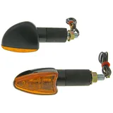 Indikator Blinker Set M8 schwarz Edge orange, lang VC20104