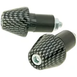 handlebar vibration dampers / bar ends short 17.5mm - carbon look VC21108