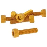 Bolzen Schraubensatz 6 Stück Innensechskant Alu gold - M5x20 VC21271
