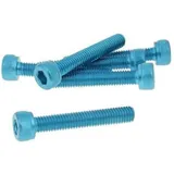 Bolzen Schraubensatz 6 Stück Innensechskant Alu blau - M5x30 VC21273