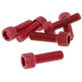 Bolzen Schraubensatz 6 Stück Innensechskant Alu rot - M6x20 VC21282