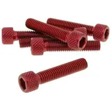 Bolzen Schraubensatz 6 Stück Innensechskant Alu rot - M6x30 VC21286