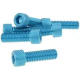 Bolzen Schraubensatz 6 Stück Innensechskant Alu blau - M8x25 VC21293