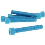 Bolzen Schraubensatz 6 Stück Innensechskant Alu blau - M8x50 VC21297