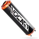 Rear silencer VOCA aluminum black - CNC end cap orange VCR-RD30400/BKOR