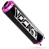 Rear silencer VOCA aluminum black - CNC end cap purple VCR-RD30400/BKPU