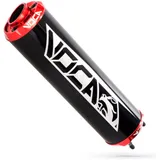 Endschalldämpfer VOCA Alu schwarz - CNC Endkappe rot VCR-RD30400/BKRE