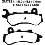 Brake pads carbon scooter EBC for: Honda SH
