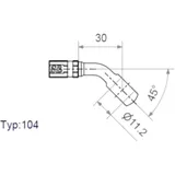 Vario Banjo Fitting 11.2 mm 45° chrom für Motorräder