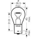 Lampe 12V21W BAU15S Osram JMP 1590332 passend für: Honda CBF, C