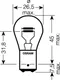 Lampe 12V21/5W BAY15D Osram siehe 1590369 11/24 passend für: Ho