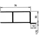 Aluminium Side Wall Closure Left 300 mm with Stop_0
