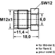 M12x1 Brake Nut for Brake Lines with Flared E 6 mm_1