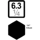 1/4" Bit Adapter for Screw Bits 25 mm_0
