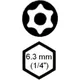 Torx T30 Bit 1/4" Length 25 mm with Hole_0