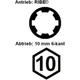 RIBE® Bit M14 10mm Hex Length 75mm for Motorcycles_0
