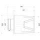 Rennluftfilter universal BMC 60MM_0