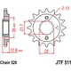 Ritzel 16Z Teilung 520 Gummiert feinverzahnt Innendurchmesser 2