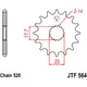 Ritzel 12Z Teilung 520 feinverzahnt Innendurchmesser 17. 7/20 p