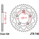Rear sprocket 44 tooth pitch 520 inner diameter 100 bolt spacin