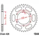 40 Tooth Rear Sprocket Pitch 428 for: KTM, Yamaha_0