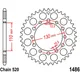 Rear sprocket 41tooth pitch 520 JTR148641_1