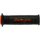 Griffgummi schwarz/orange 22/26 mm offen für Motorräder_0