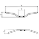 Lenker Stahl chrom 22 mm für Enduro/Cross_0