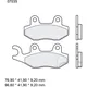 Brake pads carbon ceramic scooter cc BREMBO alternative: 737915