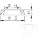 Rear shock cartridge seal KAYABA original 16x28x5 for: Kawasaki