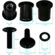 JMP Fairing Bolt Kit with Rubber Nuts M6 15mm Black_0