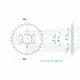 Steel rear sprocket 28T 420