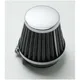 Air filter 48mm black silver for Zündapp, Kreidler, Hercules_1