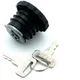 Tank cap lockable 30mm black with 2 keys for Peugeot 101, 10_1