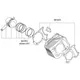 piston kit Polini 171cc 61mm (C) for Piaggio, Vespa 125-150c_1