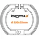 Brake shoes -BGM PRO Ø=150x25mm front- Vespa Rally180 (VSD1T_1