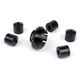 Caps- Set wheel nut / rim Ø=35mm -MOTO NOSTRA, CNC, black sh_1