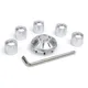 Caps- Set wheel nut / rim Ø=35mm -MOTO NOSTRA, CNC, silver- _2
