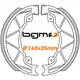 Brake shoes -BGM PRO Ø=140x25mm rear- Runner 125 FX, 180 FXR_1