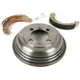 Brake drum, rear 8" incl. brake shoes, 1 anchor pin -BGM PRO_2