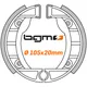 Brake shoes -BGM PRO Ø=104x20mm- Piaggio Bravo, Piaggio Ciao_1