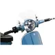 Flyscreen with chromed brackets -MOTO NOSTRA, w=340mm, h=105_1