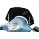 Flyscreen with chromed brackets -MOTO NOSTRA, w=340mm, h=105_1