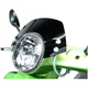 Flyscreen with chromed brackets -MOTO NOSTRA, w=340mm, h=105_3