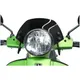 Flyscreen with black brackets -MOTO NOSTRA, w=340mm, h=105mm_2